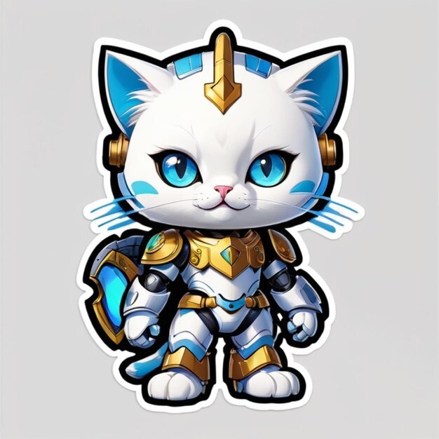 Leuke kat robot cyborg