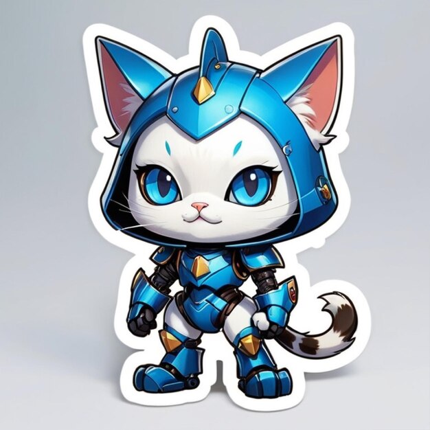 Leuke kat robot cyborg