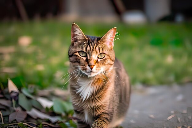 Leuke kat vakantie reizen vrije tijd gegenereerd ai