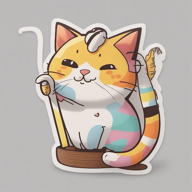 Leuke katten sticker