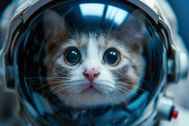 Leuke kattenastronaut in de ruimte