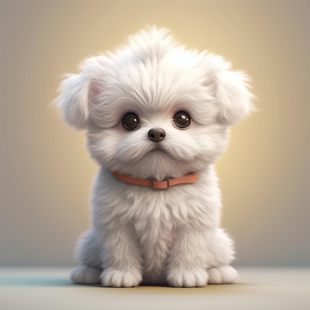 Leuke kawaii baby pomapoo puppy hond dier foto AI gegenereerde afbeelding