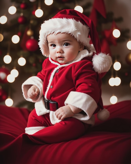 Leuke kerst kerstman baby