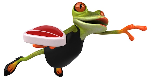 Leuke kikker 3D illustratie