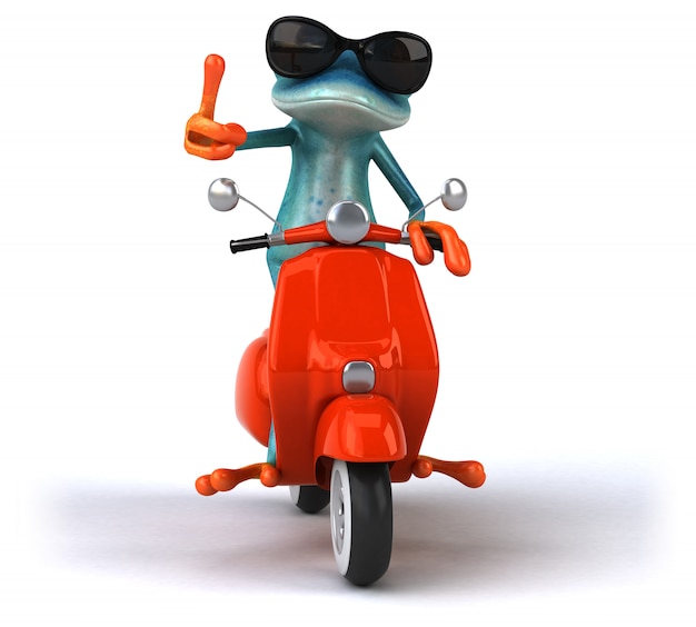 Leuke kikker 3D illustratie