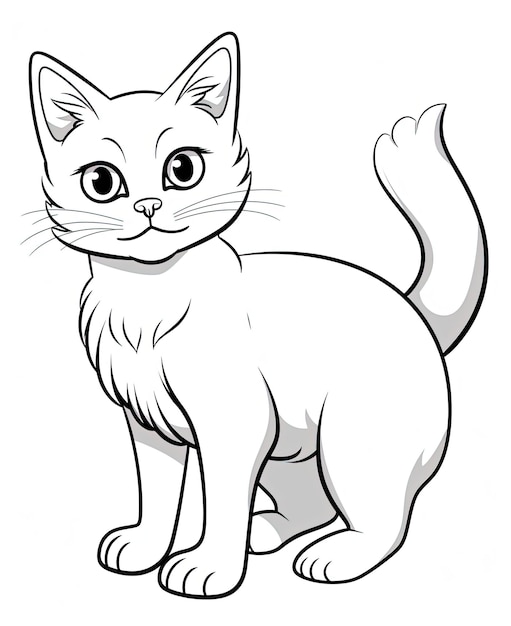 Leuke kittens kleurplaten voor kinderen Leuke kattencartoons Zwarte en witte lijnen Activiteitsboek