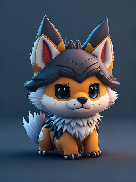 Leuke kleine Anime wolf.