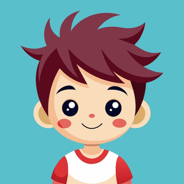 Leuke kleine jongen die lacht kawaii leuke jongen vector Cartoon kawaii jongen illustratie vector clipart