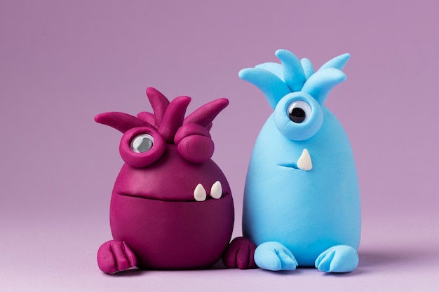 Leuke kleurrijke play dough monsters assortiment