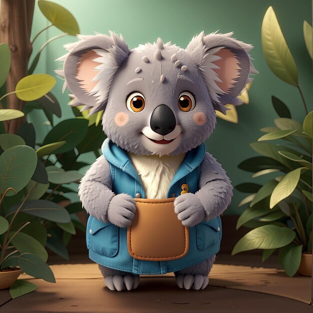 Leuke koala in de zak cartoon