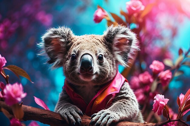 Leuke koala met fantastische kleuren.