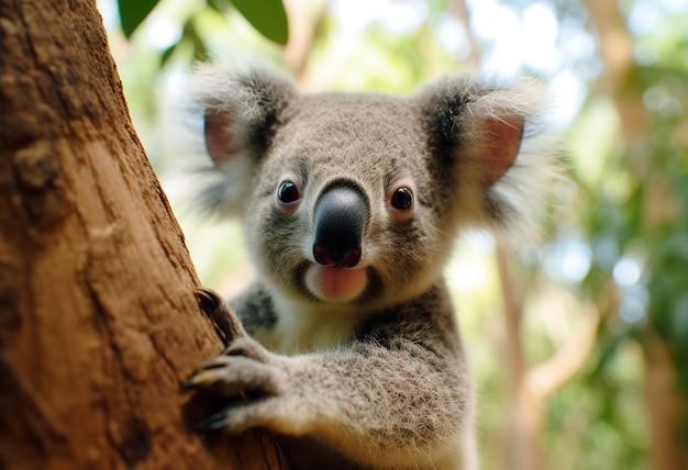 Leuke koala op de boom