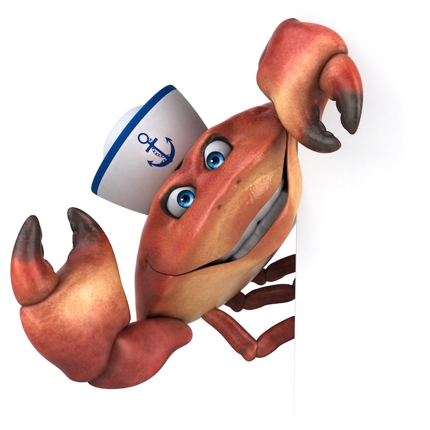 Leuke krab - 3D illustratie