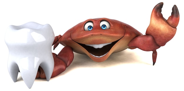 Leuke krab - 3D illustratie