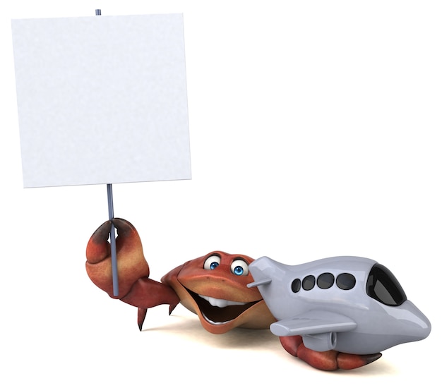 Leuke krab - 3D illustratie