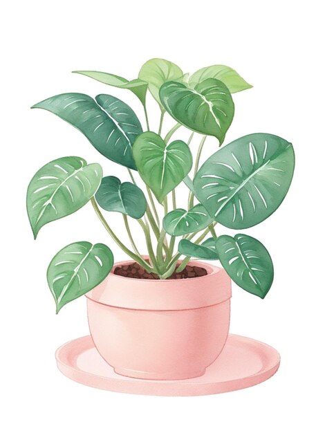 Leuke miniatuur Philodendron in een animatiepot