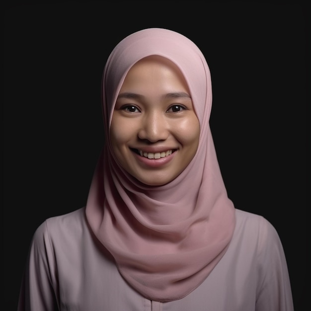 Leuke mooie Aziatische moslimvrouw die hijab-gebruik draagt
