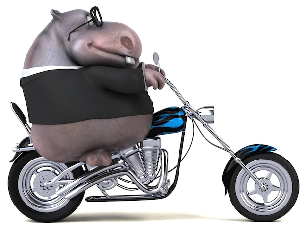 Leuke nijlpaard - 3D illustratie
