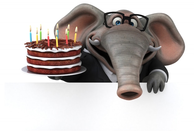 Foto leuke olifant 3d illustratie