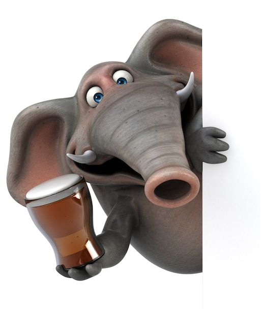 Leuke olifant - 3D illustratie