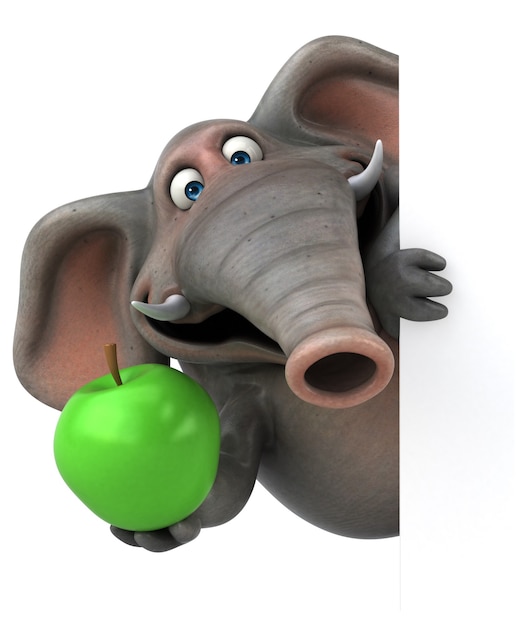 Leuke olifant - 3D illustratie