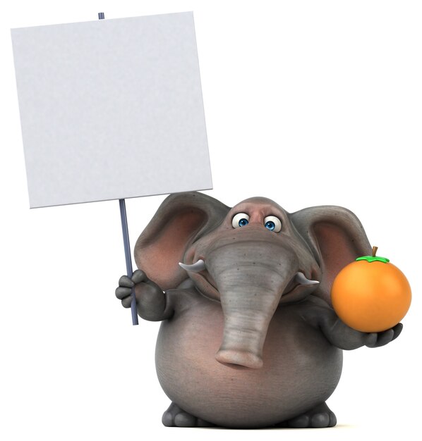 Leuke olifant - 3D illustratie