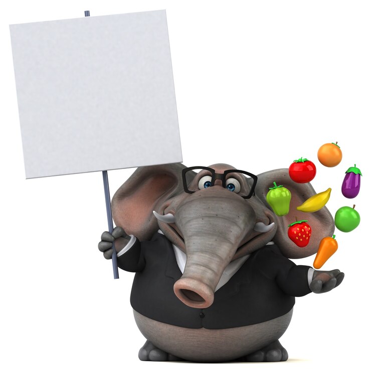 Foto leuke olifant - 3d-personage