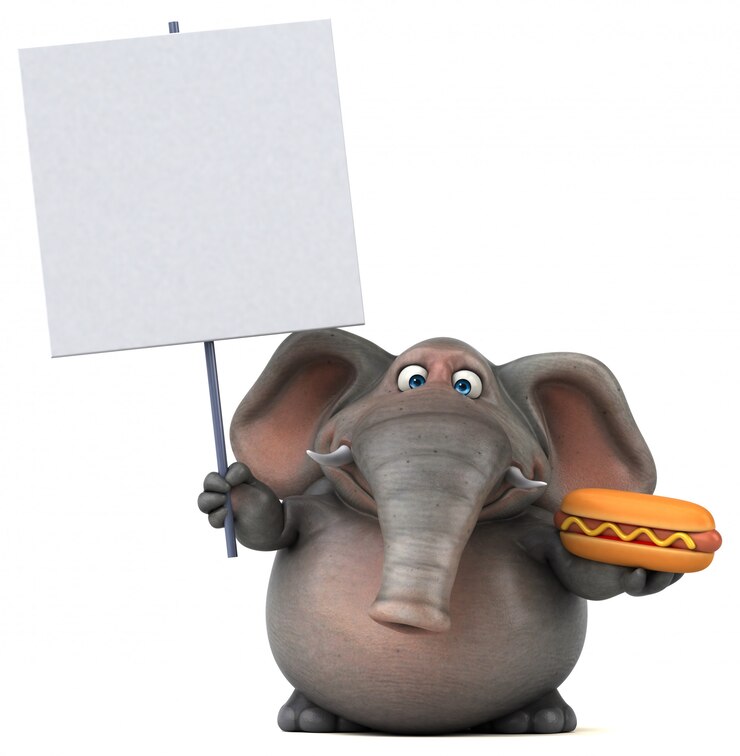 Foto leuke olifant animatie