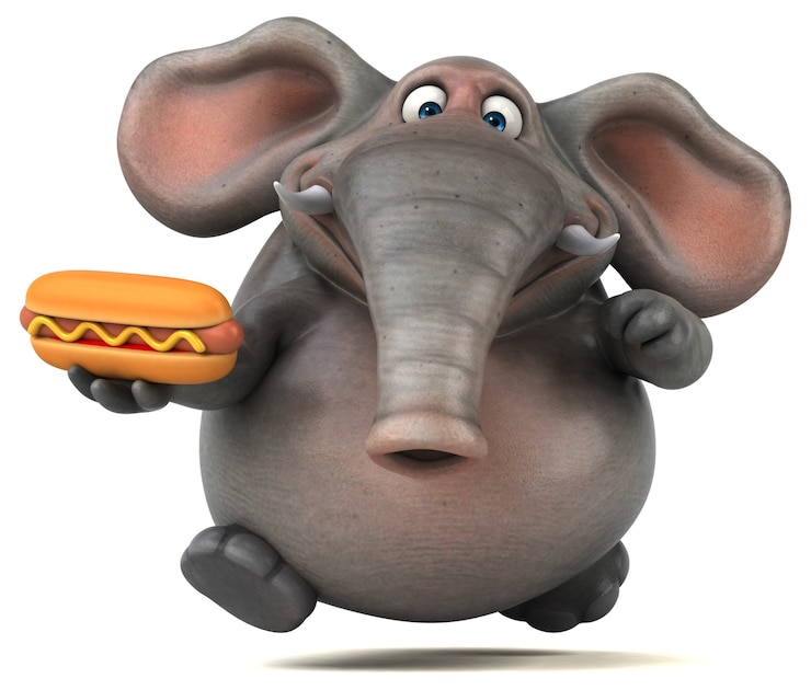 Foto leuke olifant illustratie