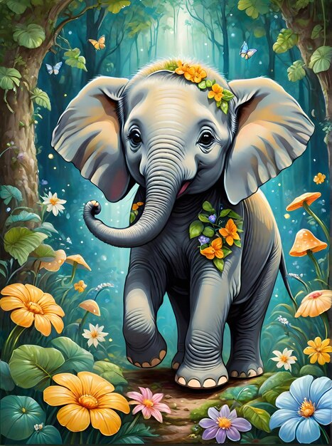 Leuke olifant uit de prachtige jungle.