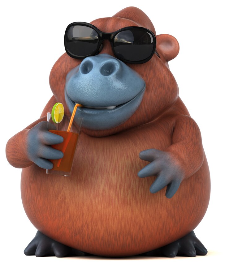 Foto leuke orang-oetan illustratie