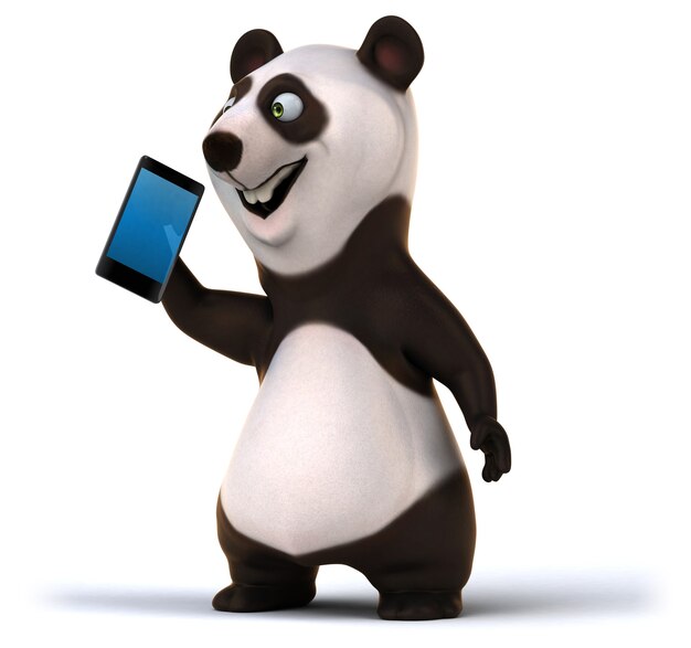 Leuke Panda 3D illustratie