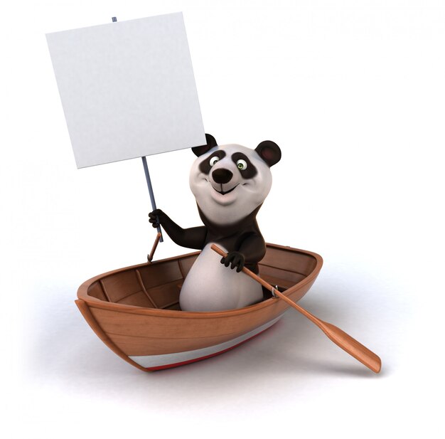 Leuke panda karakter geïsoleerd