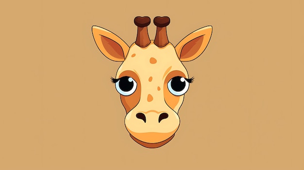 Foto leuke pastel cartoon giraffe dierlijke achtergrond