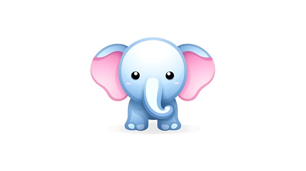 Leuke pastel cartoon olifant Jungle Dieren achtergrond kopieerruimte