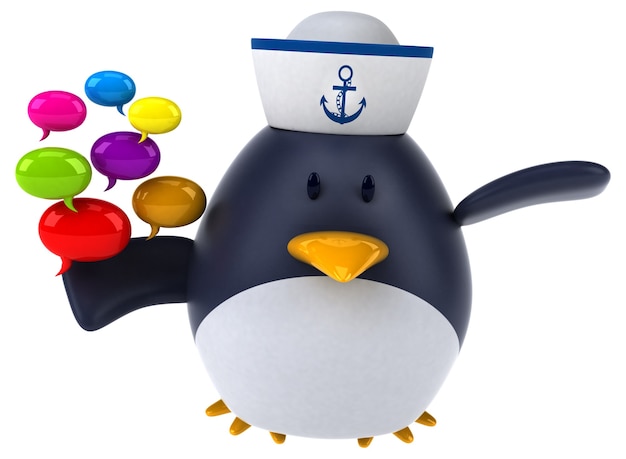 Leuke pinguïn - 3D illustratie