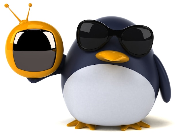 Leuke pinguïn - 3D illustratie