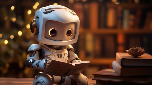 Leuke robot ai chatgpt die boeken leert lezen