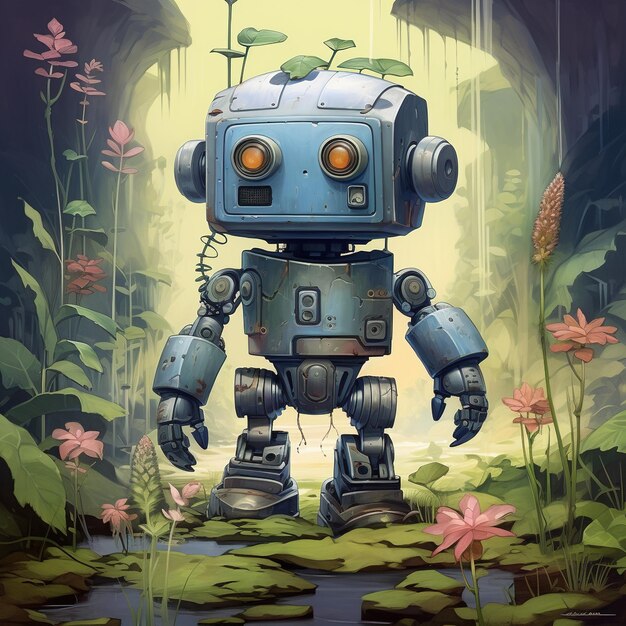 Leuke robot illustratie