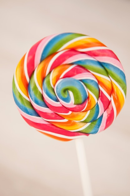 Leuke ronde lolly met veel kleuren