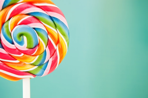 Leuke ronde lolly met veel kleuren