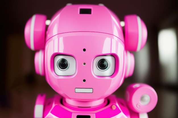 Leuke roze androïde robot Generatieve AI