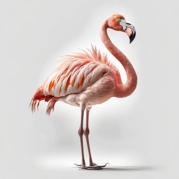 Leuke Roze Flamingo Illustratie AI Generatief