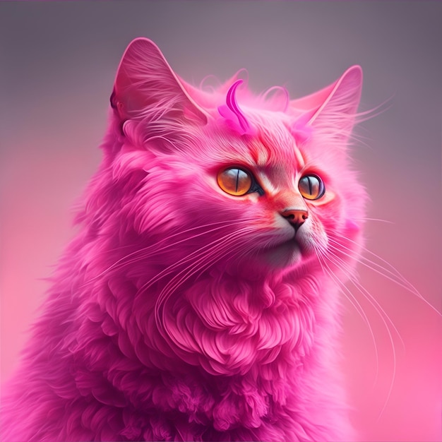 Leuke roze kat.