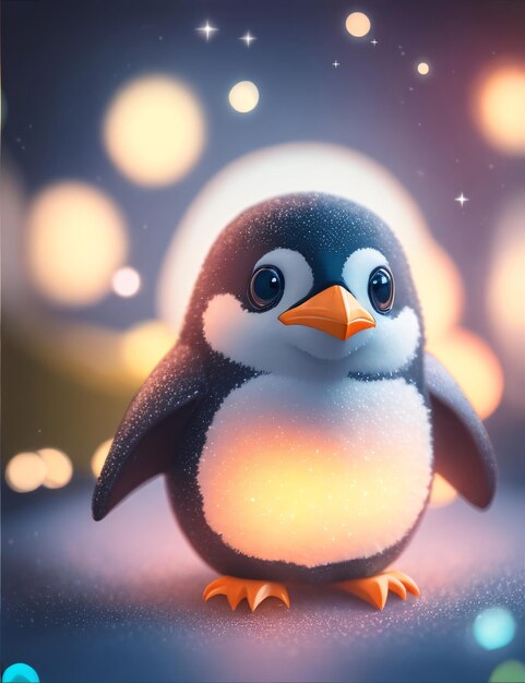 Leuke schattige pinguïnillustratie