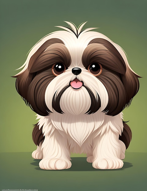 Leuke shih tzu-illustratie