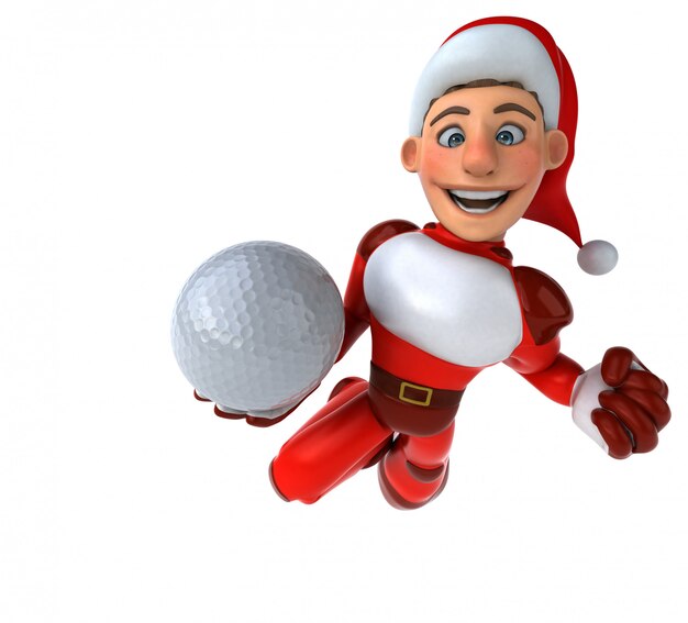 Leuke Super Santa Claus - 3D illustratie