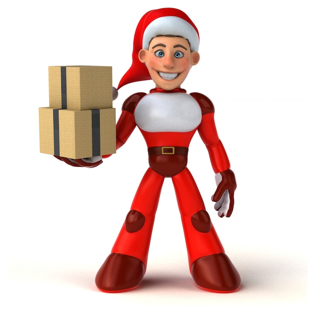 Leuke Super Santa Claus - 3D illustratie