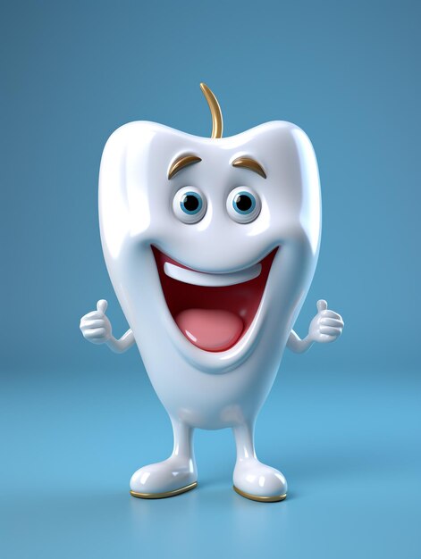 Foto leuke tanden karakter geanimeerde cartoon stijl geanimeerde uitdrukkingen eigenaardige uitdrukkingen speelse uitdrukkingen geneeskunde tandarts glimlach gelukkig mooi stomatologie witte lach borstel