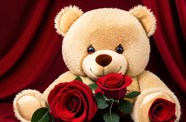 Leuke teddybeer Valentijnsdag Leuk cadeau voor je vrouw Vriendin Generatieve AI